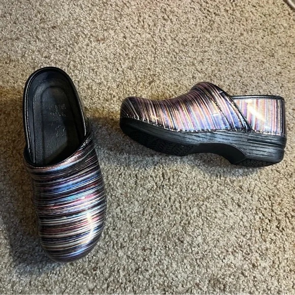 Dansko Pro XP Clogs Leather Rainbow Comfort Shoe Size 7.5 - Picture 4 of 9
